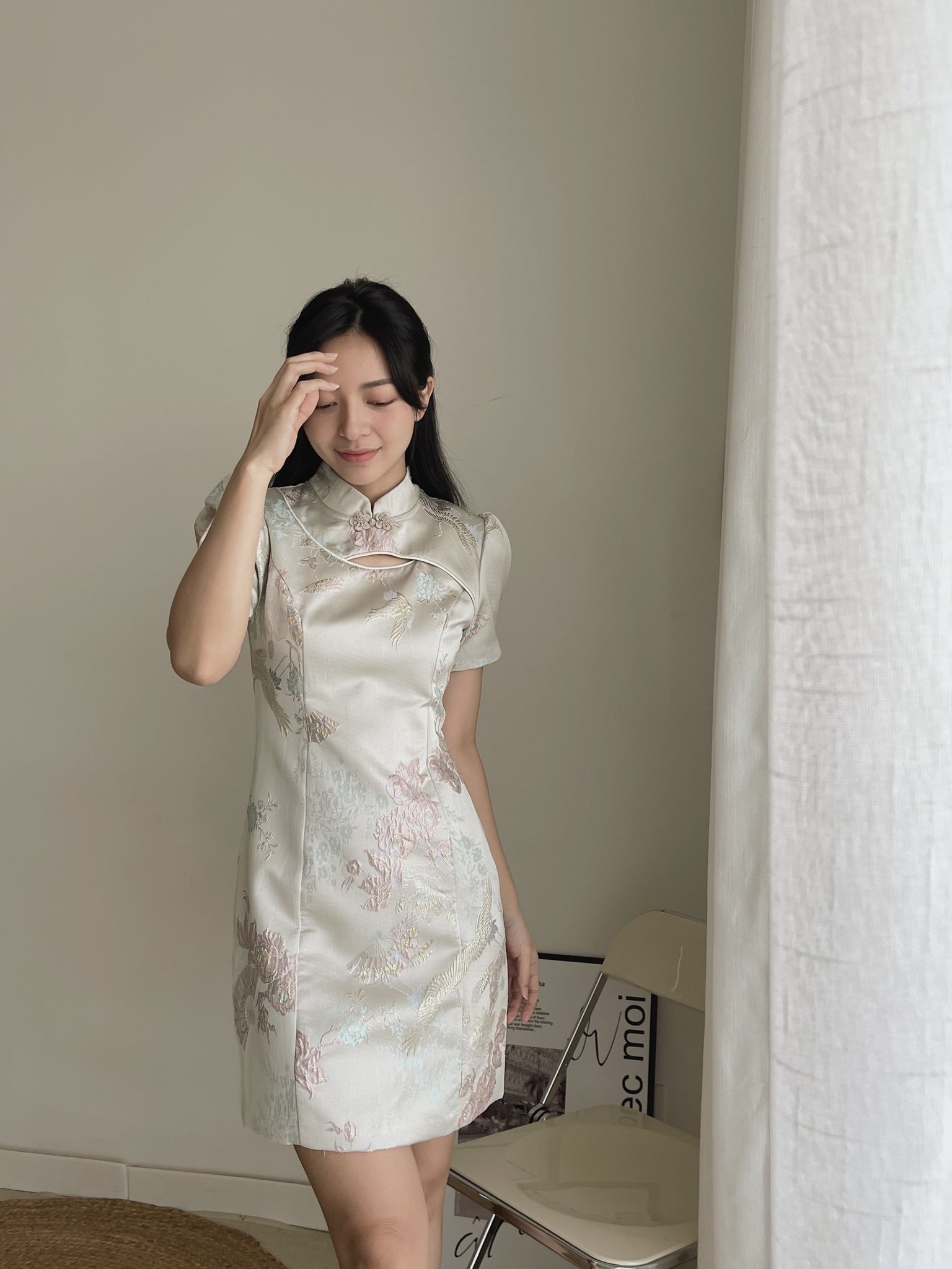 Lena Hollow Out Qipao / 新中式镂空旗袍裙