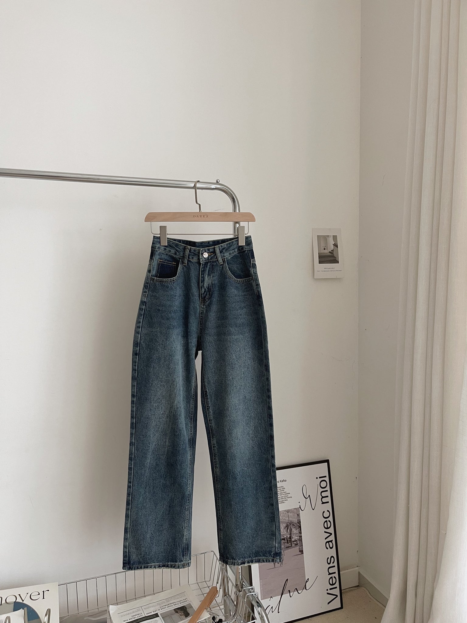 Cross Pockets Jeans / 设计感口袋牛仔长裤