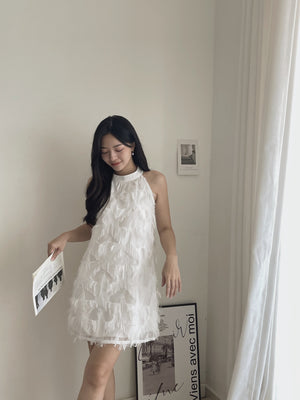 Feather Sweet Dress / 仙羽无袖挂脖裙