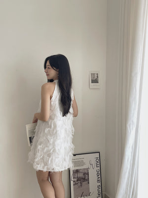 Feather Sweet Dress / 仙羽无袖挂脖裙