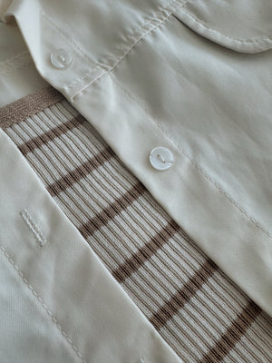 Stripes Singlet Outer Sets / 条纹吊带衬衫外两件套