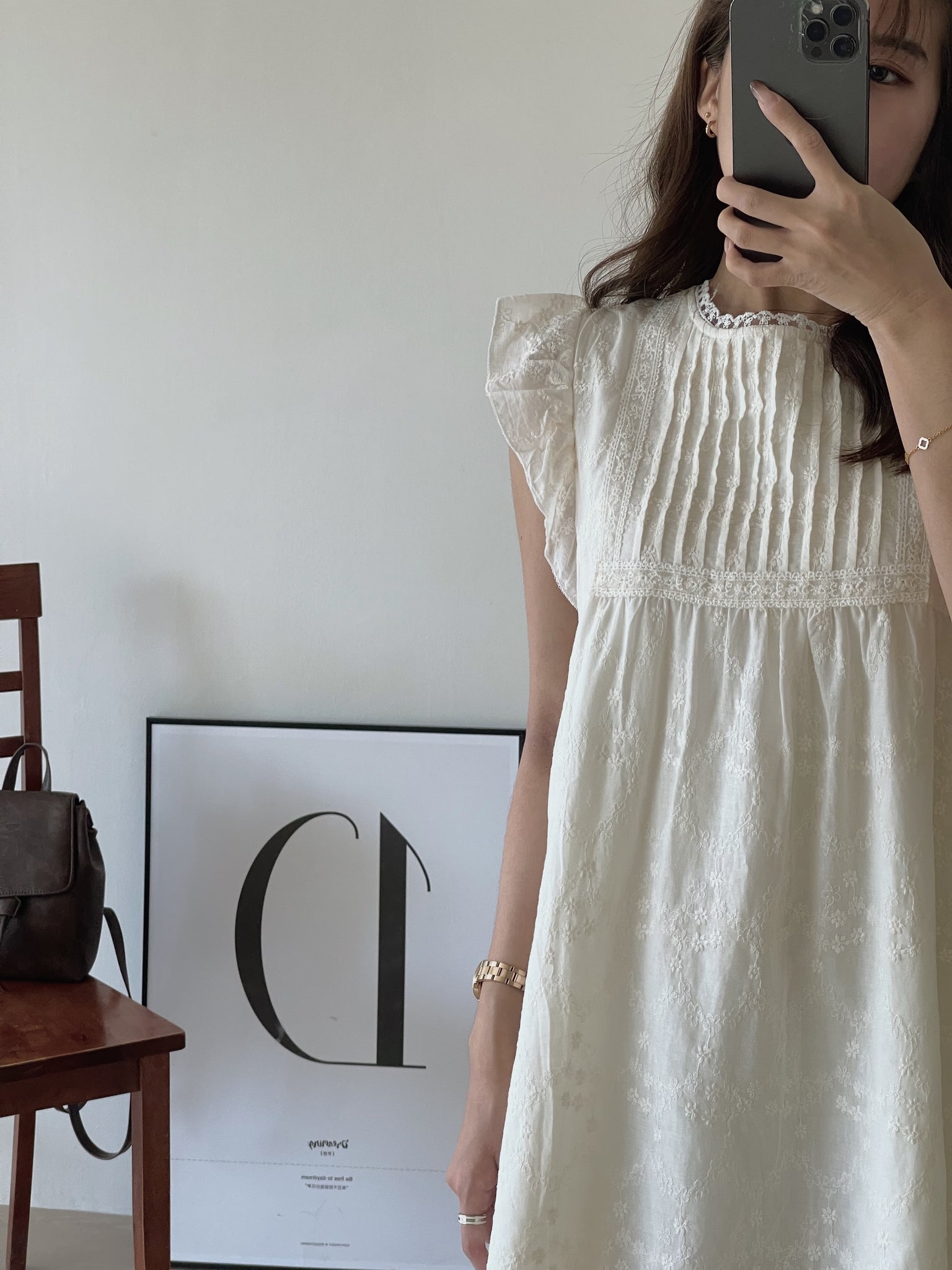 Coralie Lace Dress / 法式清纯小飞袖裙