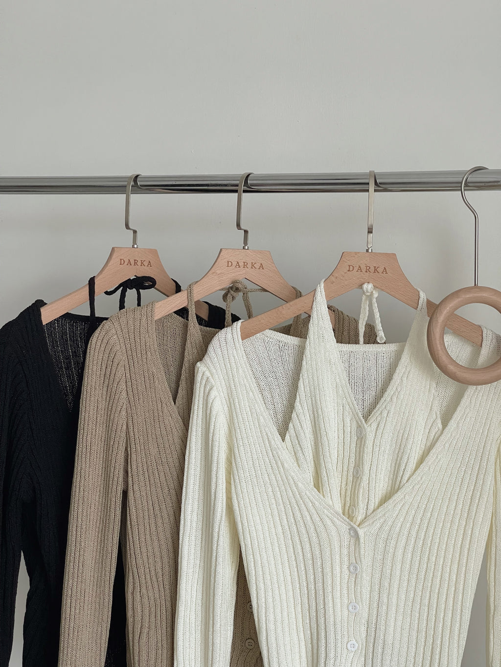 Cardi Knitted Blouse / 拼接假两件针织上衣