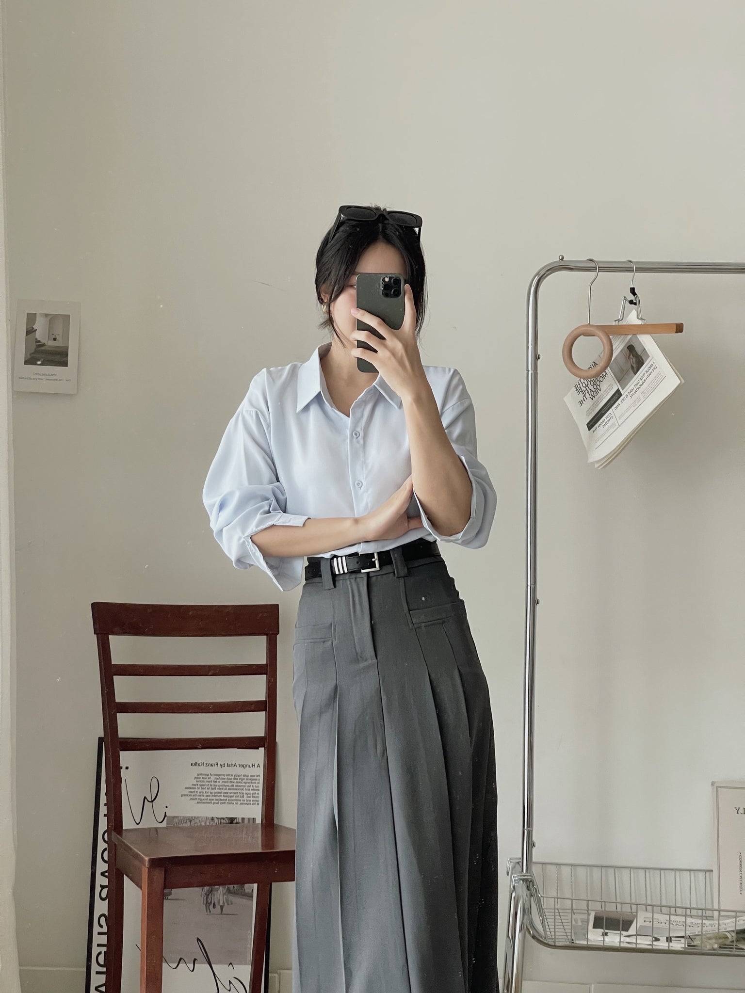 Regine Pleated Long Skirt / 西装百褶半身长裙