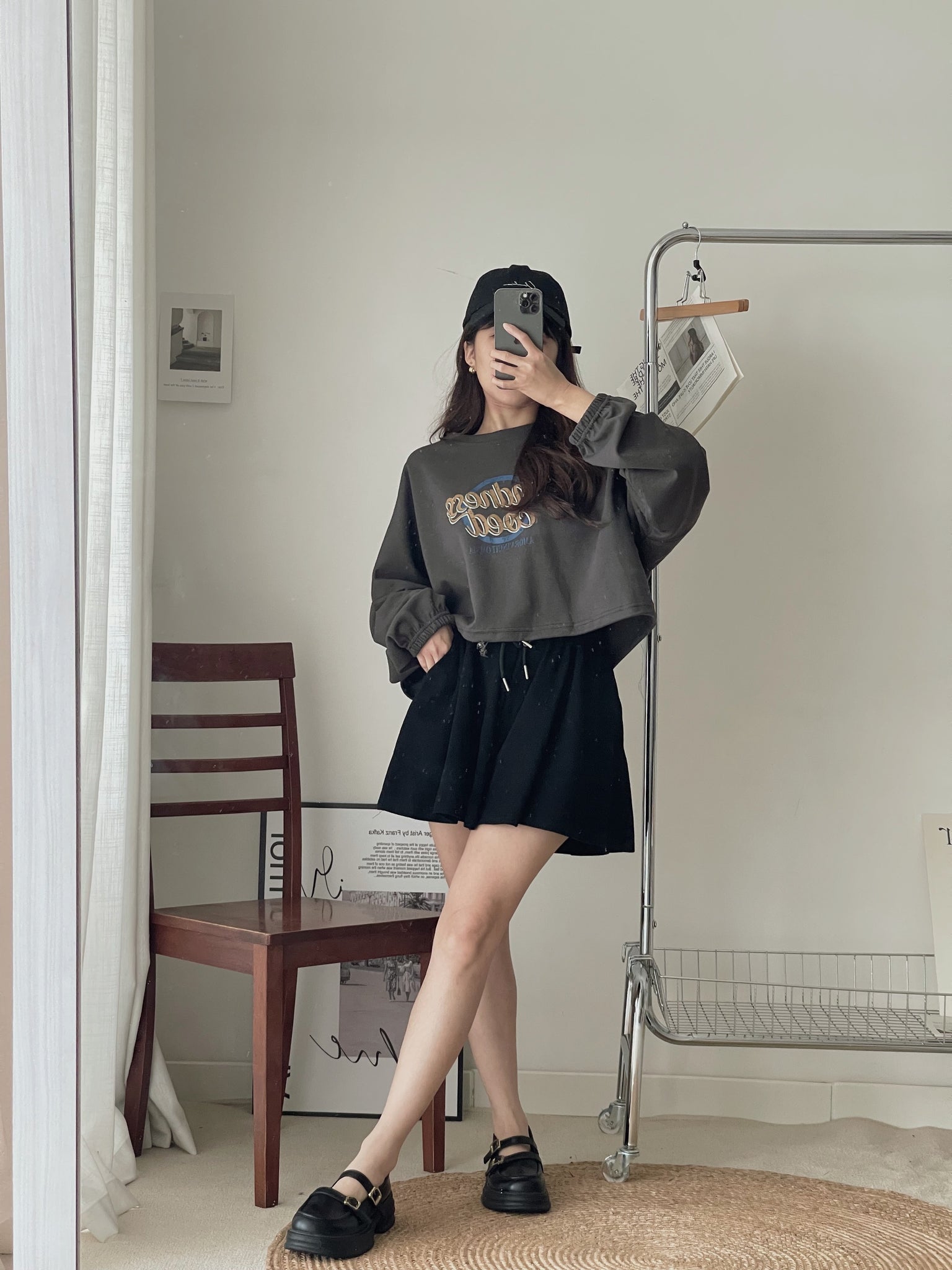 Zelie Drop Shoulder Sweater / 软糯舒服抽绳卫衣