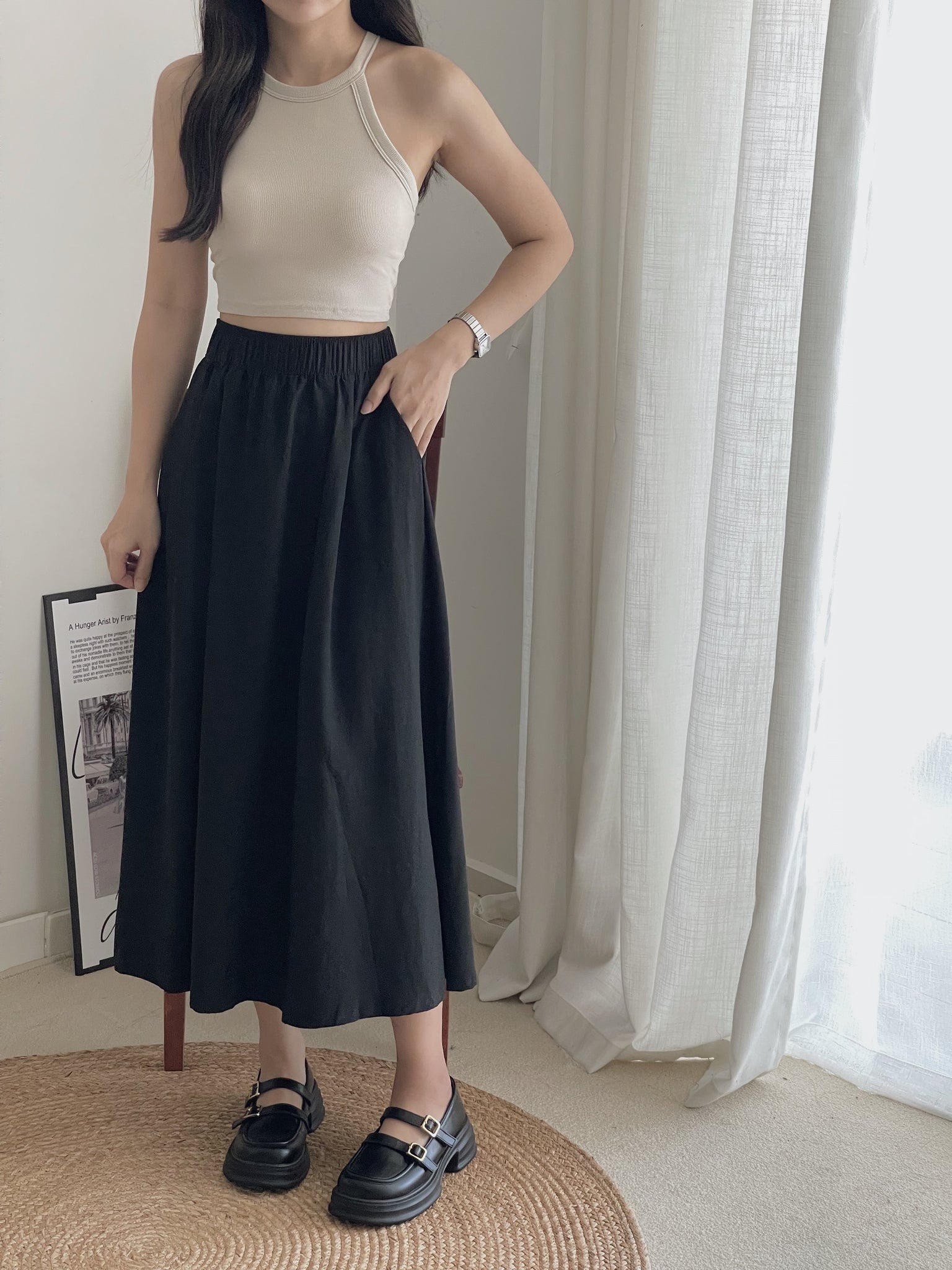 Kiera Flare Midi Skirt / 山本垂感伞裙