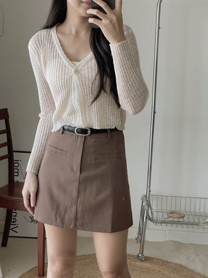 Hera Thin Crop Cardigan / 针织单口薄款防晒衫