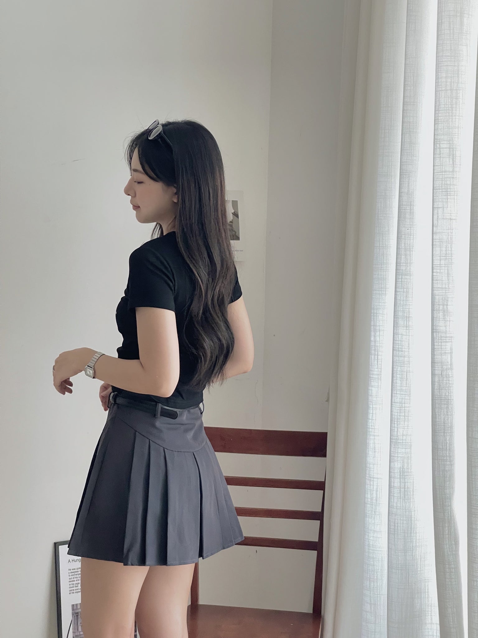 Kayla Pleated Skirt / 遮胯百褶半身裙 - Grey