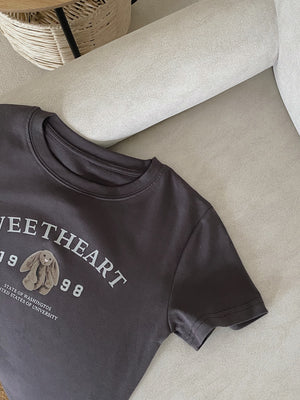 Printed Crop Tshirt / 百搭减龄短T恤