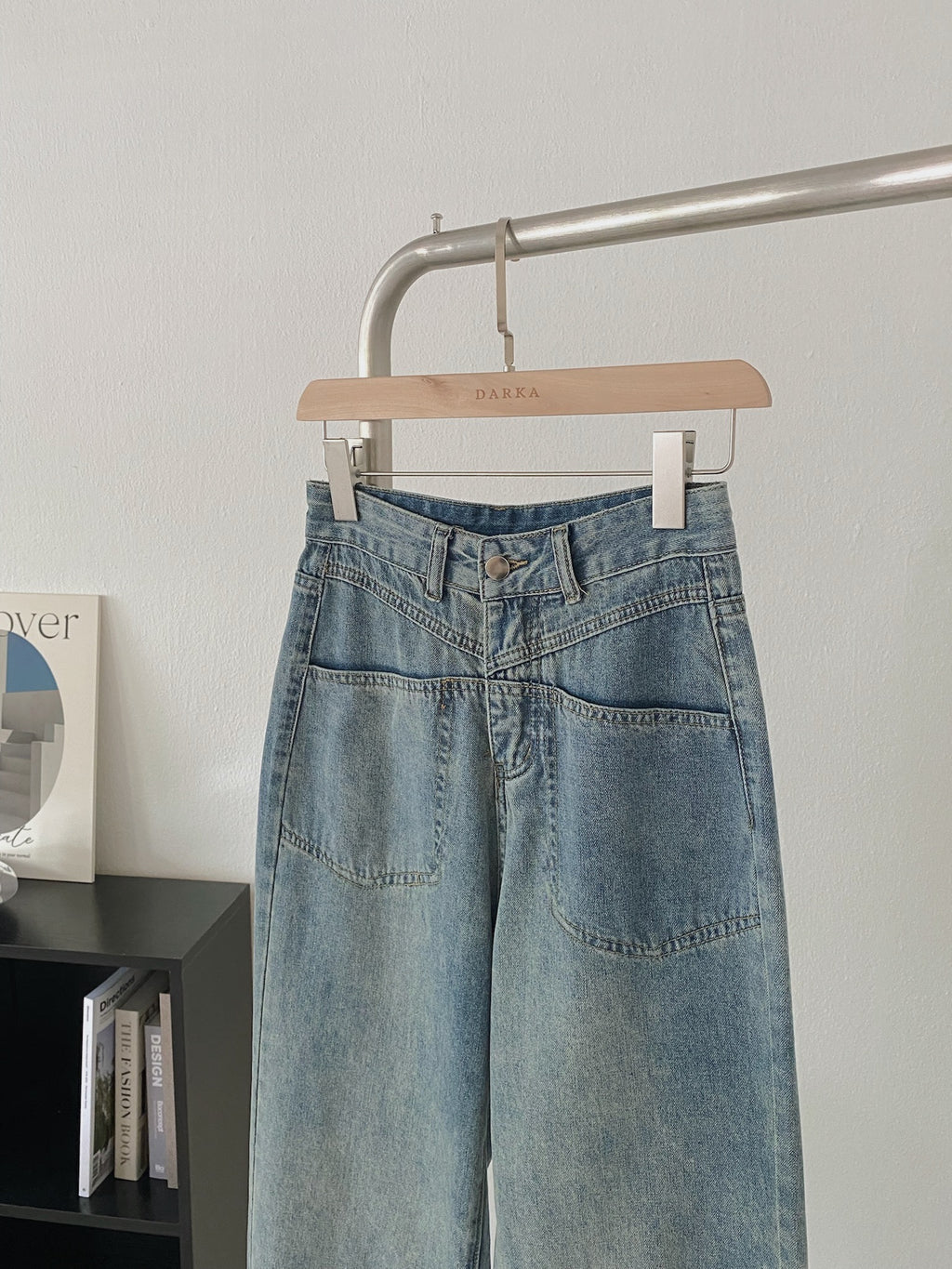 Pockets Jeans Trousers / 复古蓝口袋牛仔长裤