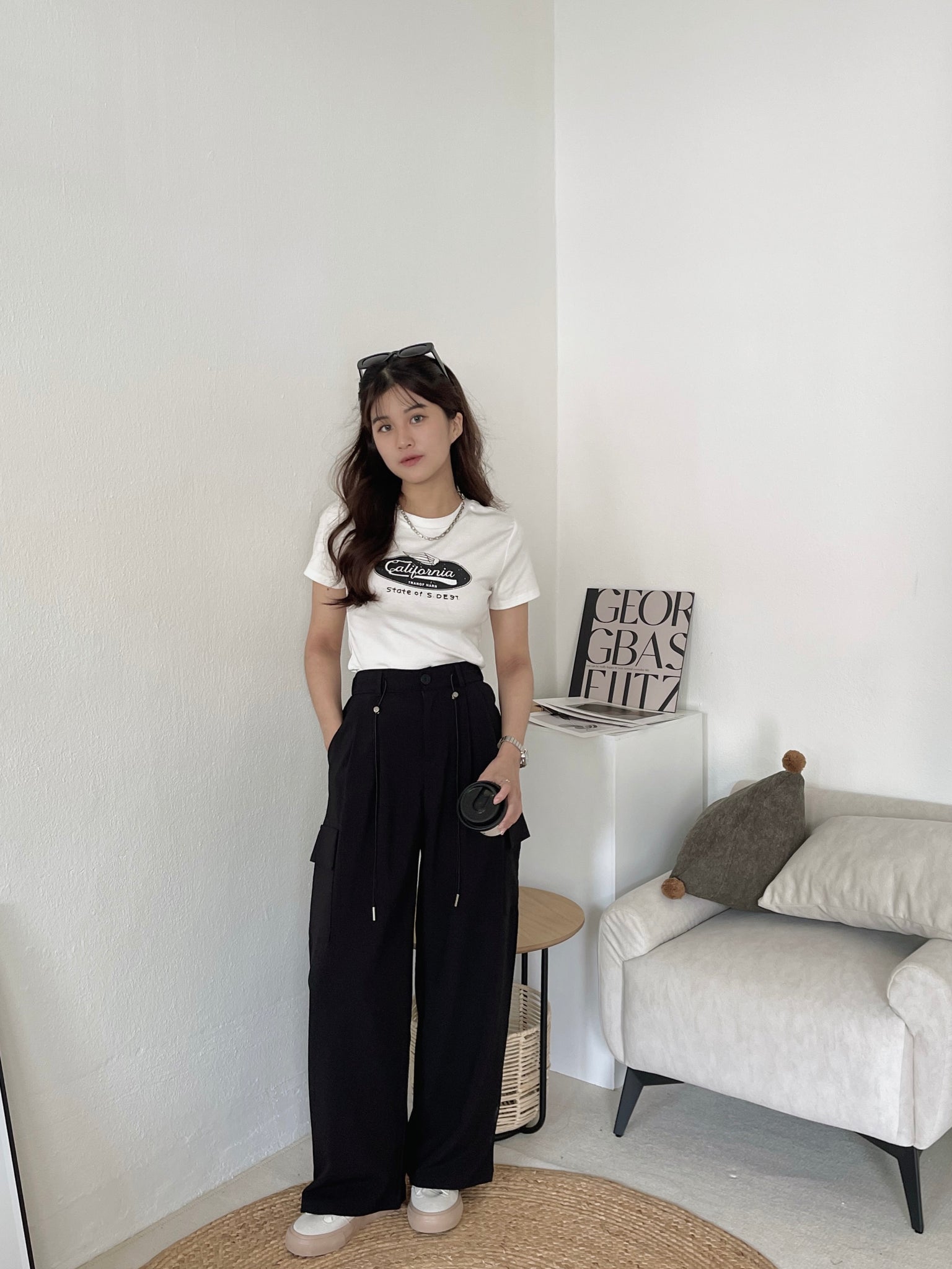 Cargo Suit Trousers / 显腿长抗皱工装西裤 - Black