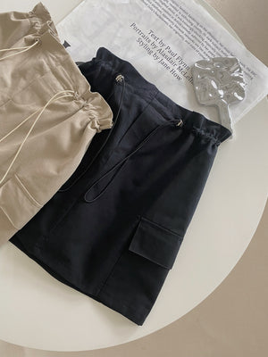 Drawstring Cargo Skirt / 抽绳工装短裙